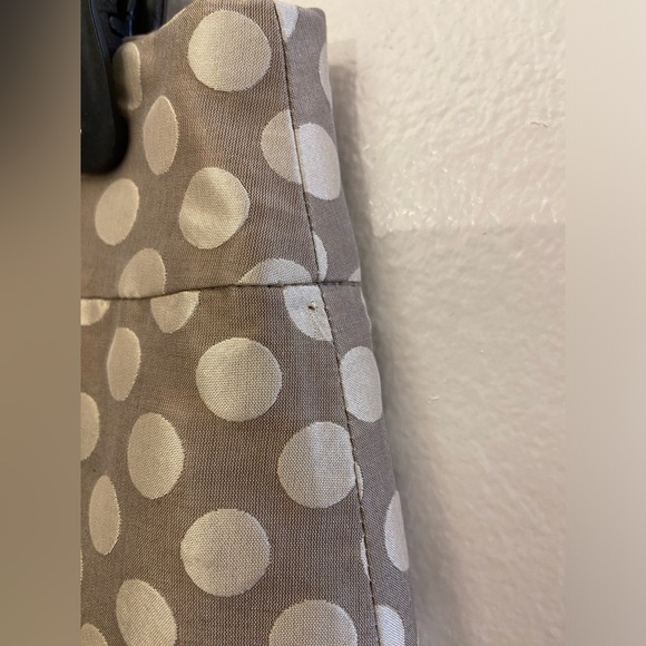 J.‎ Crew Silk Blend Taupe Polka Dot Pencil Skirt Size 4 - Picture 5 of 5